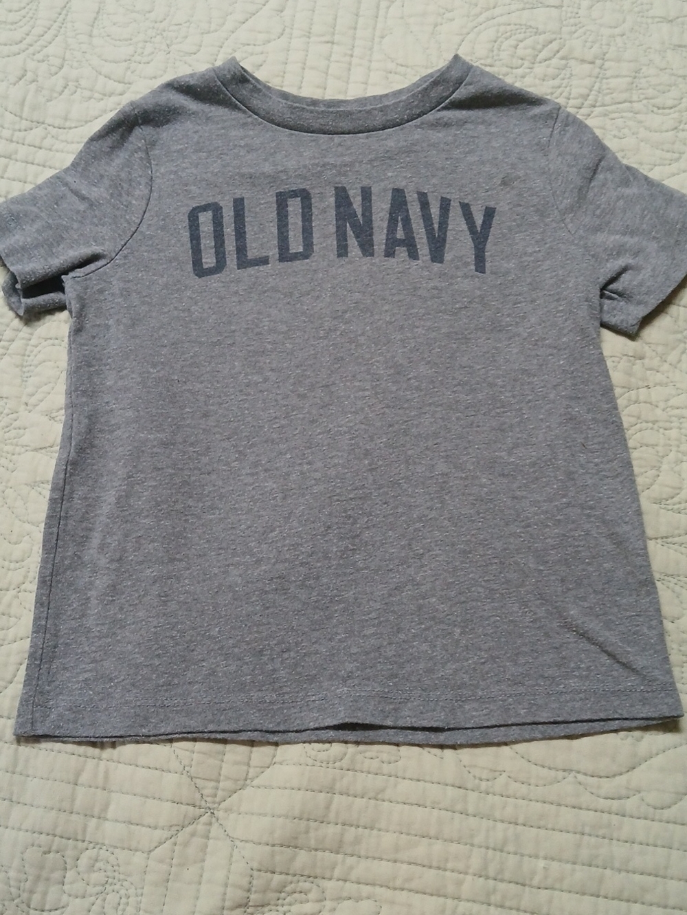 Old Navy Gray Short Sleeve Logo Tee for Kids